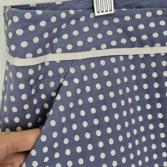 Pencil Skirt Wedgewood Blue Polka Dot By The Limited Sz 12 Career Coquette - Picture 3 of 8
